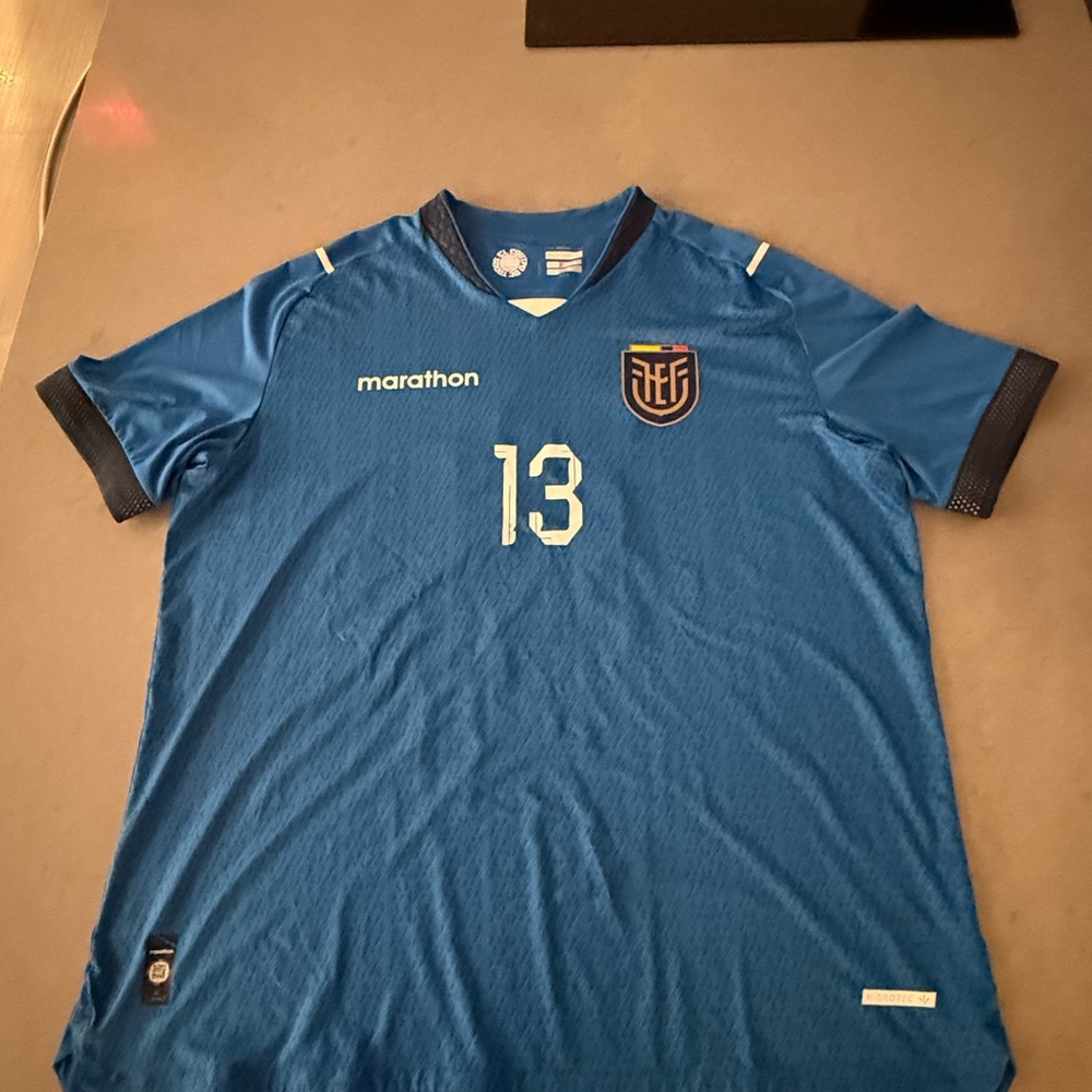 Marathon Ecuador Jersey Valencia Sz XXXL 3x FEF soccer blue